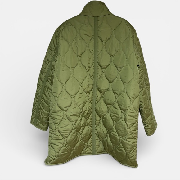 J.Crew Signature Puffer Cocoon Jacket PrimaLoft Green Size Large - Picture 3 of 15